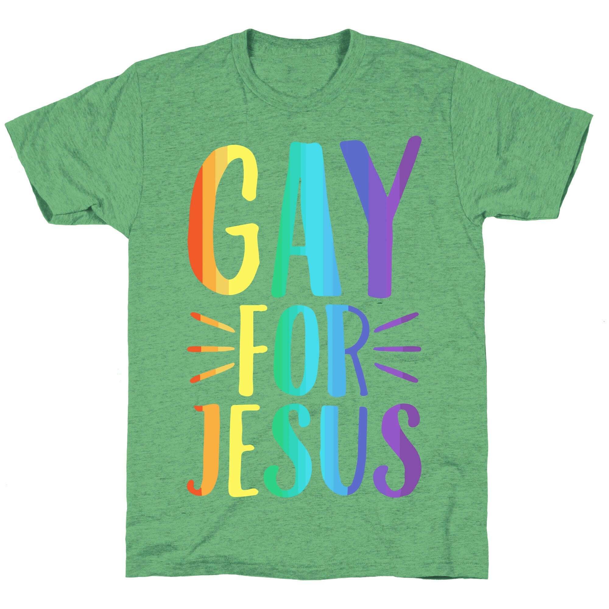 Gay For Jesus White Print Unisex Triblend Tee
